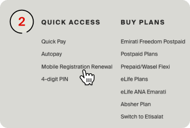 emirates id update etisalat online and by machines