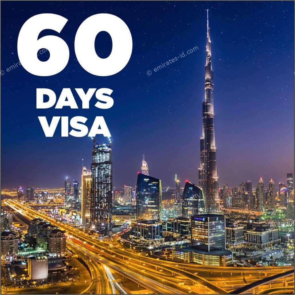 60 days visit visa for uae price and processing time