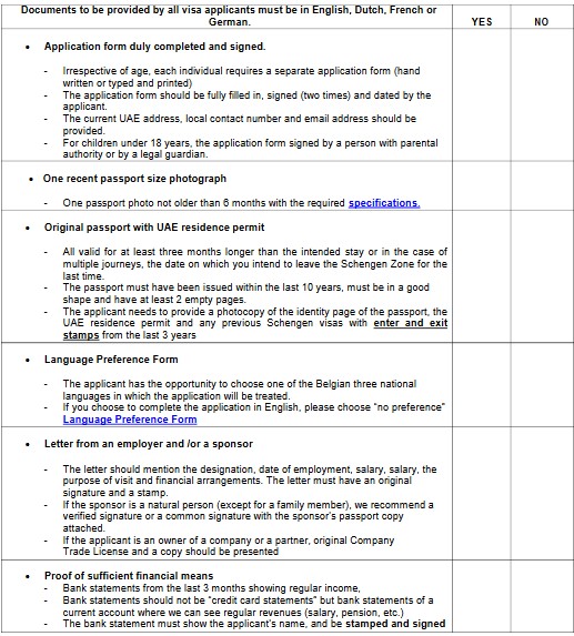 vfs belgium dubai appointment and application steps