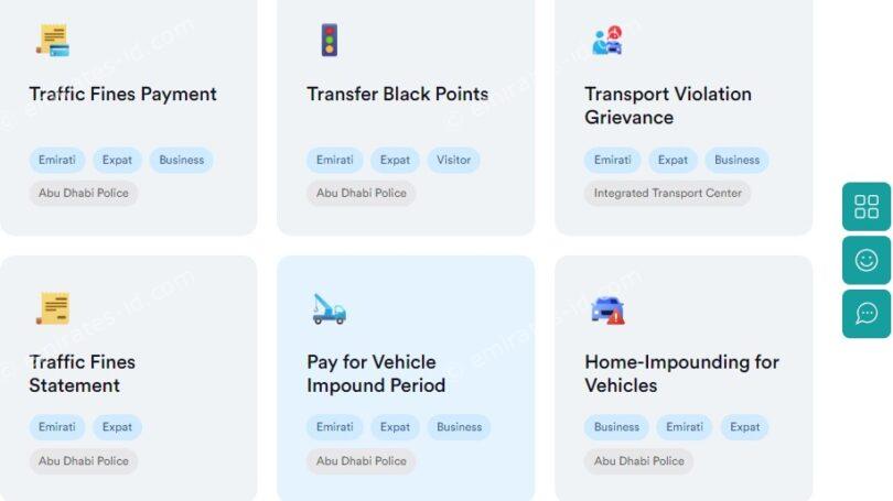 Abu Dhabi Traffic Fines Inquiry And Payment - Emirates Id