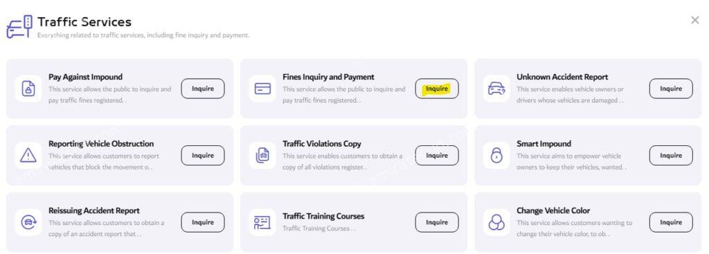 uae traffic fines check online methods