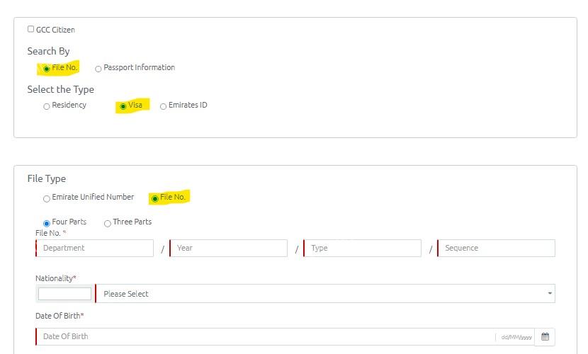 how to check visit visa status by passport number online