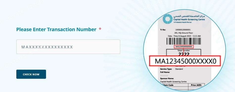 residence visa medical check-up result online