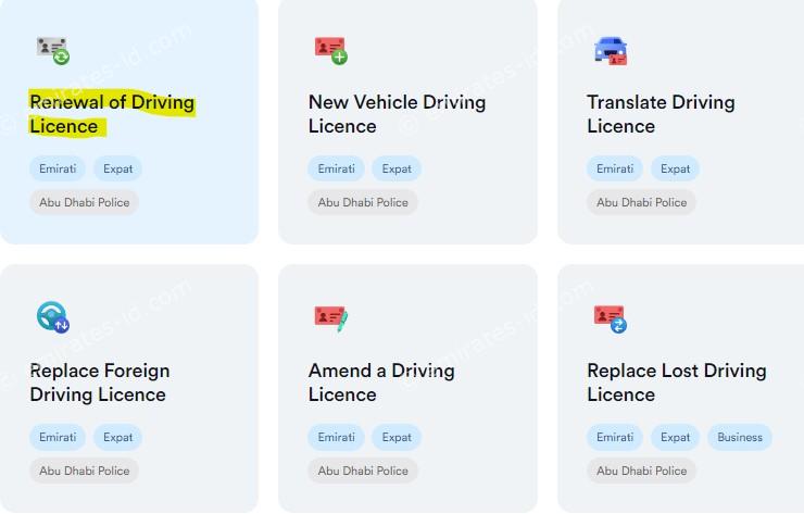 how to renew uae driving license online